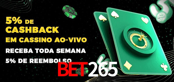 Promoções do cassino ao Vivo bet265
